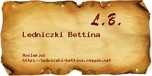 Ledniczki Bettina névjegykártya