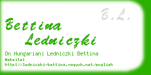 bettina ledniczki business card